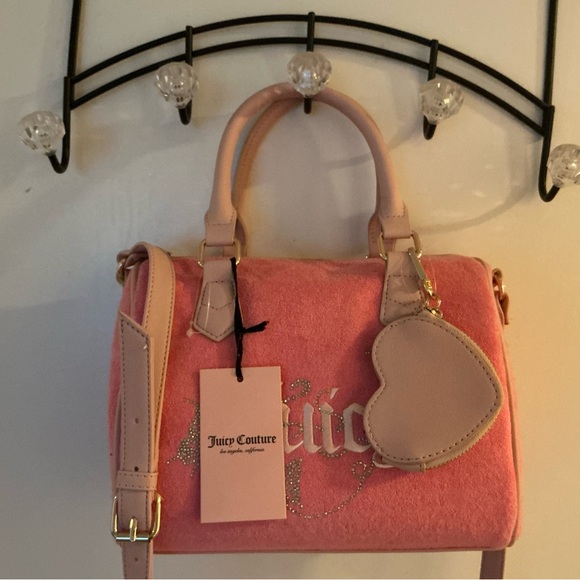 Juicy Couture Pink Satchel with Heart Charm - Picture 1 of 3